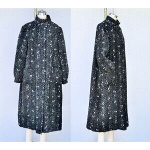 Vintage Pop Corn Wool Duster Coat - Chunky 60s 70s - Coatree Union Label  S M